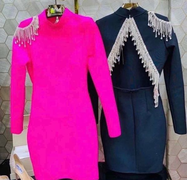 2021pink black white winter fashion backless diamonds tassel rayon bandage dress evening party dress, Black;gray
2021pink black white winter fashion backless diamonds tassel rayon bandage dress evening party dress, Black;gray