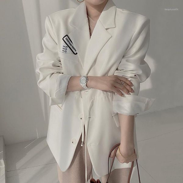 women's suits & blazers korean chic early autumn temperament elegant lapel single-breasted letter patch drawstring waist long-sleeved s, White;black
women's suits & blazers korean chic early autumn temperament elegant lapel single-breasted letter patch drawstring waist long-sleeved s, White;black
