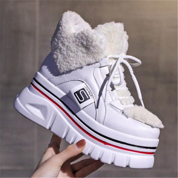 boots women winter fashion leather platform ankle comfortable thick fur keep warm snow 7cm wedges booties black white
boots women winter fashion leather platform ankle comfortable thick fur keep warm snow 7cm wedges booties black white