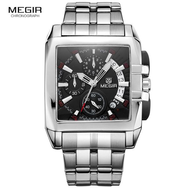 megir business men's quartz watches fashion brand chronograph wristwatch for man hour for male with calendar 210804, Slivery;brown
megir business men's quartz watches fashion brand chronograph wristwatch for man hour for male with calendar 210804, Slivery;brown