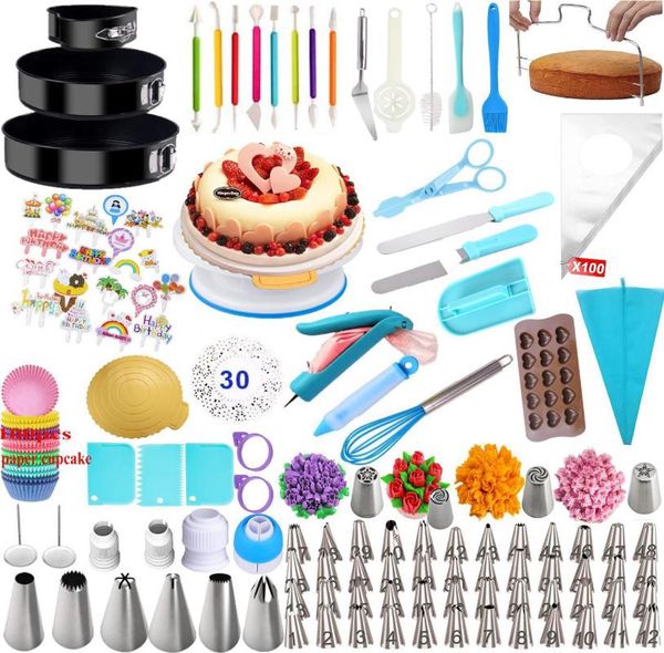 baking & pastry tools 375 pcs set cake mold turntable bag russian nozzle fondant carving pen layerer spatula birthday party etc
baking & pastry tools 375 pcs set cake mold turntable bag russian nozzle fondant carving pen layerer spatula birthday party etc