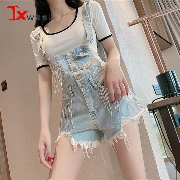 women's shorts vintage denim suspender women summer fashion rhinestone tassel casual jeans rompers female straps overalls, White;black
women's shorts vintage denim suspender women summer fashion rhinestone tassel casual jeans rompers female straps overalls, White;black