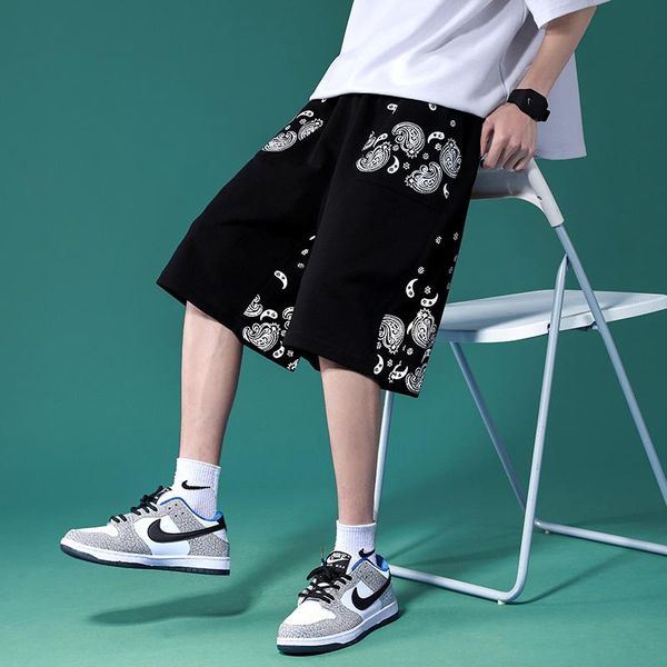 men's shorts men print logo ins outside sports pants loose casual medium 5, White;black
men's shorts men print logo ins outside sports pants loose casual medium 5, White;black