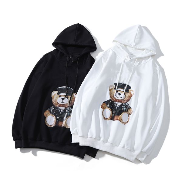 women's designer hoodies fashion bear animal print fall winter men's long sleeve hoodie pullover clothes sweatshirt, Black
women's designer hoodies fashion bear animal print fall winter men's long sleeve hoodie pullover clothes sweatshirt, Black