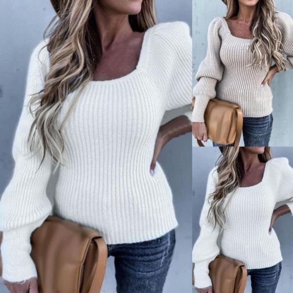women's sweaters sweater solid color ol square neck knitted pullover slim autumn winter casual elegant long sleeve for commute, White;black
women's sweaters sweater solid color ol square neck knitted pullover slim autumn winter casual elegant long sleeve for commute, White;black