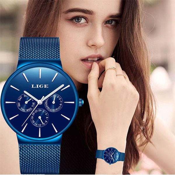 wristwatches lige women fashion blue quartz watch lady all steel grid watchband casual waterproof wristwatch gift for wife 2021, Slivery;brown
wristwatches lige women fashion blue quartz watch lady all steel grid watchband casual waterproof wristwatch gift for wife 2021, Slivery;brown