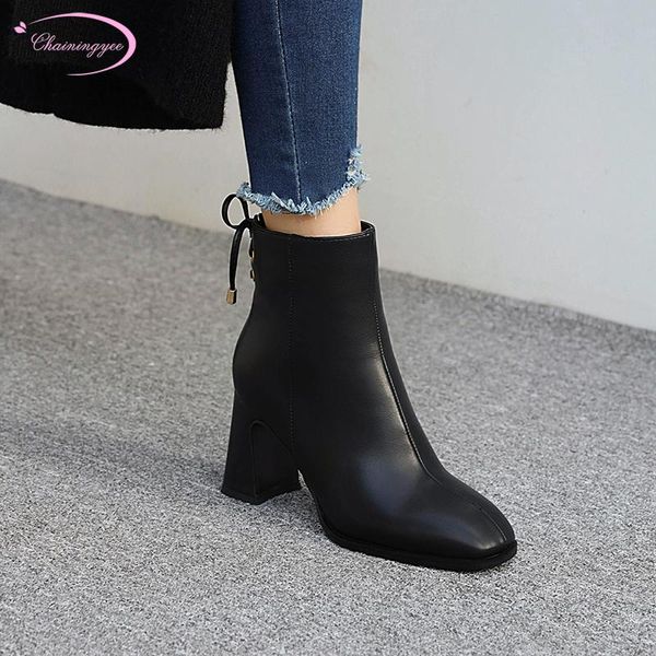 boots simple style comfortable round toe ankle lace-up zipper beige apricot black high-heeled chunky riding women's shoes
boots simple style comfortable round toe ankle lace-up zipper beige apricot black high-heeled chunky riding women's shoes