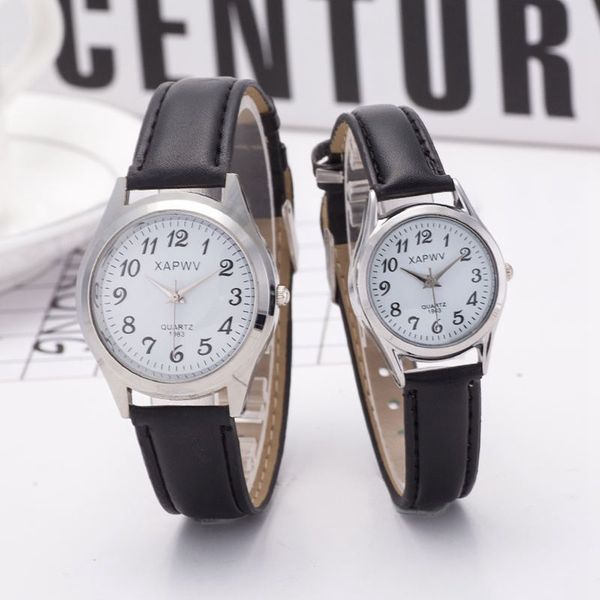 50pcs simple silver big numbers lovers couple watches for fashion women mens students pu leather dress quartz wristwatch clock, Slivery;brown
50pcs simple silver big numbers lovers couple watches for fashion women mens students pu leather dress quartz wristwatch clock, Slivery;brown