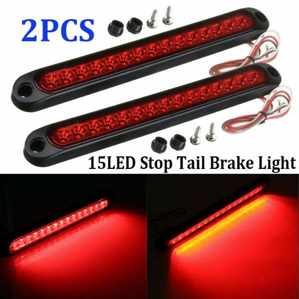car headlights 2pcs 15led red waterproof truck trailer srear tail brake light bar 12v led lights accessories interior part for auto
car headlights 2pcs 15led red waterproof truck trailer srear tail brake light bar 12v led lights accessories interior part for auto