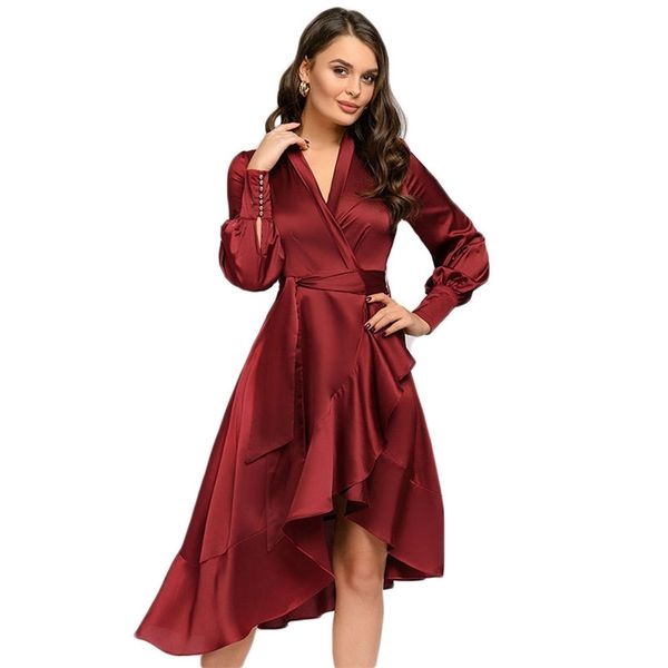 solid color dress for women spring summer long sleeve v-neck ruffled irregular elegant dresses female lr1140 210531, Black;gray
solid color dress for women spring summer long sleeve v-neck ruffled irregular elegant dresses female lr1140 210531, Black;gray