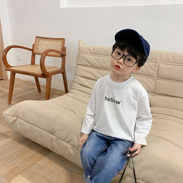 spring autumn cotton letters t shirts boys soft all-match long sleeve base tees 210508, Blue
spring autumn cotton letters t shirts boys soft all-match long sleeve base tees 210508, Blue