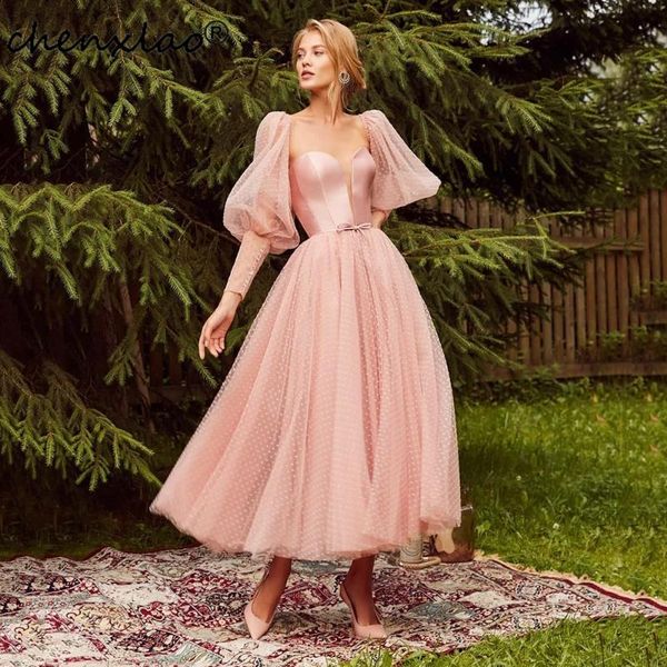party dresses chenxiao luxury pink prom dotted tea length puffy 3/4 sleeve bow belt vestido tulle gowns modern high couture, White;black
party dresses chenxiao luxury pink prom dotted tea length puffy 3/4 sleeve bow belt vestido tulle gowns modern high couture, White;black
