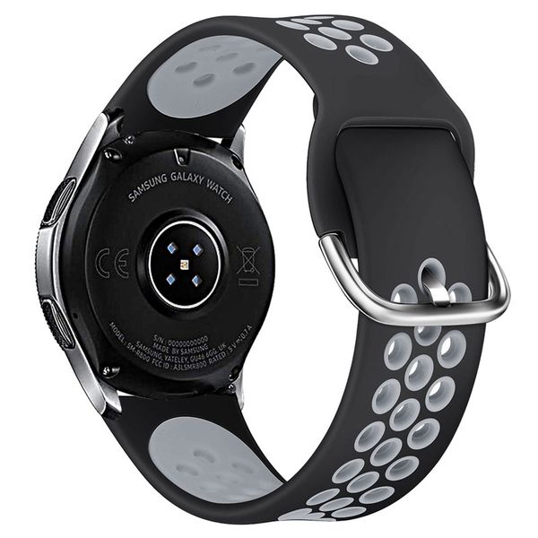 for galaxy smart watches series 20 22mm flexible silicone watch band perforated soft sport wristbands, Black;brown
for galaxy smart watches series 20 22mm flexible silicone watch band perforated soft sport wristbands, Black;brown
