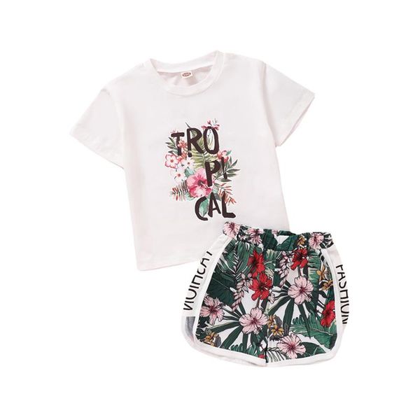 clothing sets 2 pcs kids girls summer outfits flower & letter print short sleeve round neck t-shirt + shorts children's set tracksuit, White
clothing sets 2 pcs kids girls summer outfits flower & letter print short sleeve round neck t-shirt + shorts children's set tracksuit, White