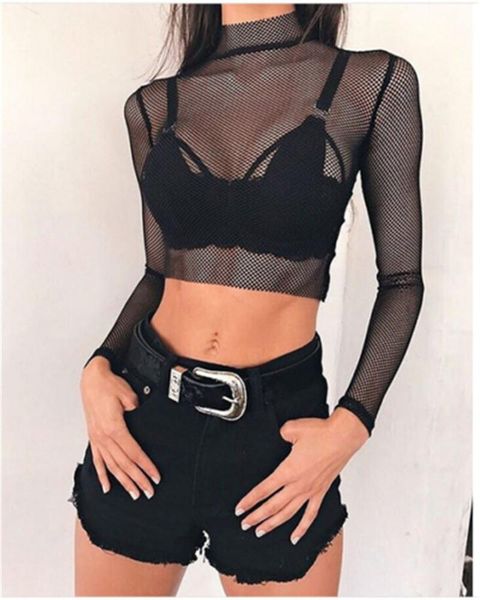 women's t-shirt 2021 women mesh long sleeve see through transparent fishnet casual tee shirt sheer black club wear, White
women's t-shirt 2021 women mesh long sleeve see through transparent fishnet casual tee shirt sheer black club wear, White