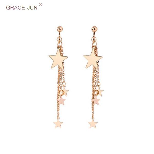 clip-on & screw back grace jun style clip on earrings no pierced for women fashion gold color tassel star shape drop korea, Silver
clip-on & screw back grace jun style clip on earrings no pierced for women fashion gold color tassel star shape drop korea, Silver