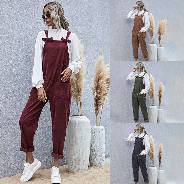 2021 spring new leisure fashion bowknot insert bag solid color women's workers' suspender jumpsuit, Black;white
2021 spring new leisure fashion bowknot insert bag solid color women's workers' suspender jumpsuit, Black;white