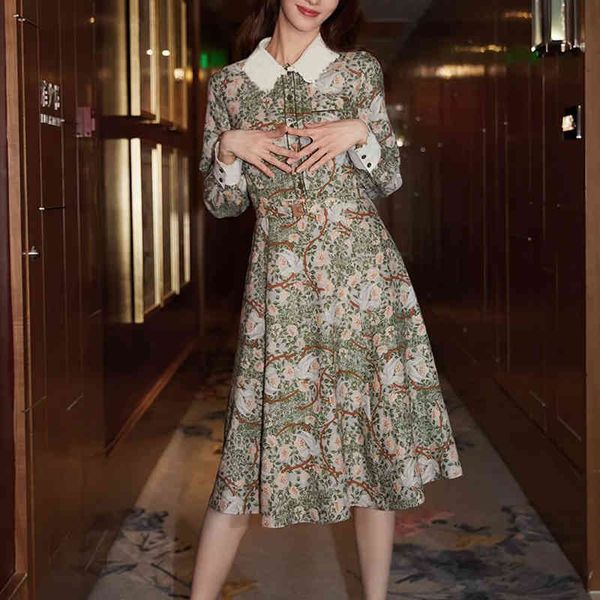 dress spring vintage style impression single flower mid-length dressed in quality women's clothes, Black;gray
dress spring vintage style impression single flower mid-length dressed in quality women's clothes, Black;gray