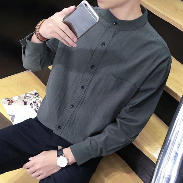 men's casual shirts long sleeve solid color shirt front patch chest pocket regular-fit button-down collar work linen blouse, White;black
men's casual shirts long sleeve solid color shirt front patch chest pocket regular-fit button-down collar work linen blouse, White;black