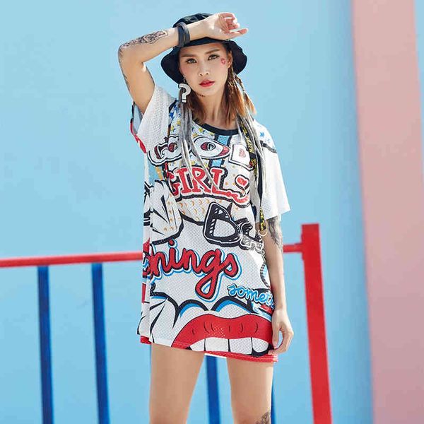 polo mid-length skirt cartoon letters short-sleeved t-shirt punk loose fashion women's sports mesh dress, White
polo mid-length skirt cartoon letters short-sleeved t-shirt punk loose fashion women's sports mesh dress, White