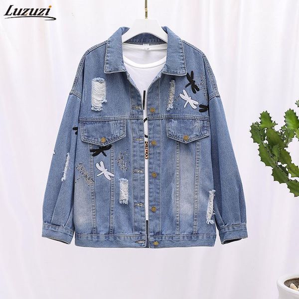 women's jackets luzuzi plus size loose denim jacket thin section fashion decal embroidery pattern lapel blue 2021 summer coat 5xl, Black;brown
women's jackets luzuzi plus size loose denim jacket thin section fashion decal embroidery pattern lapel blue 2021 summer coat 5xl, Black;brown