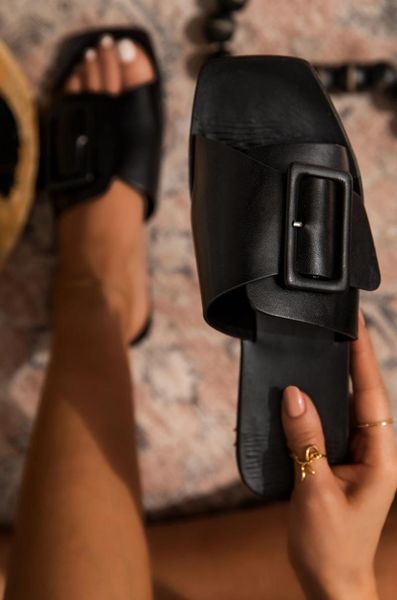 2021 new womens casual slipper fashion pu leather solid color female flat shoes summer outdoor beach comfortable platform shoes, Black
2021 new womens casual slipper fashion pu leather solid color female flat shoes summer outdoor beach comfortable platform shoes, Black