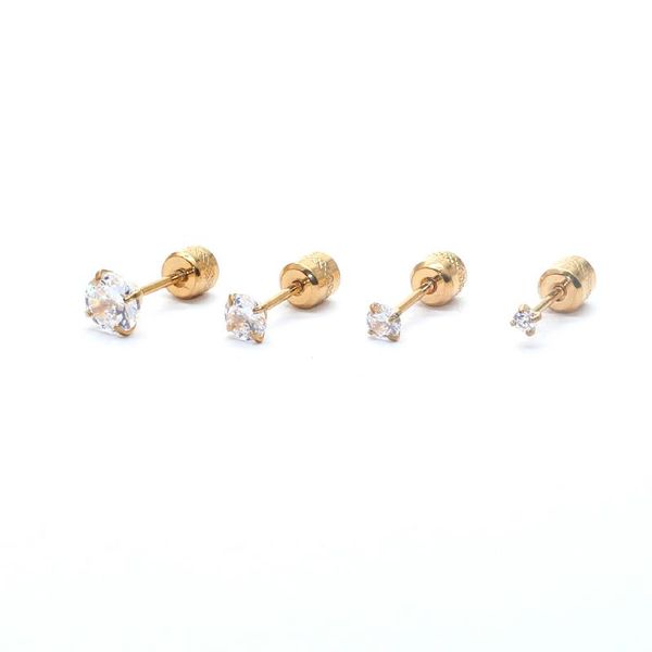 couple 316l stainless steel screw earrings with round 2mm zircon earring no easy fade allergy quality jewelry stud, Golden;silver
couple 316l stainless steel screw earrings with round 2mm zircon earring no easy fade allergy quality jewelry stud, Golden;silver