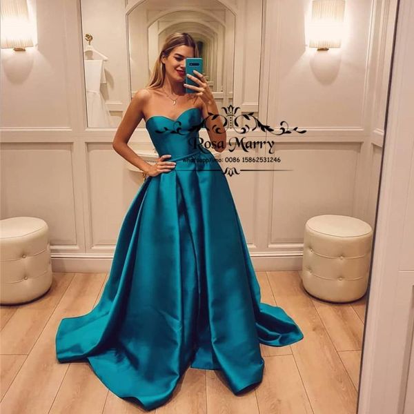 party dresses 2021 plus size evening a line long satin pleated simple girls formal wear prom gowns, White;black
party dresses 2021 plus size evening a line long satin pleated simple girls formal wear prom gowns, White;black