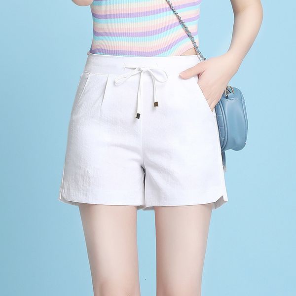women's shorts cotton and hemp 2020 summer loose thin new korean high waist black large casual wide leg pants, White;black
women's shorts cotton and hemp 2020 summer loose thin new korean high waist black large casual wide leg pants, White;black
