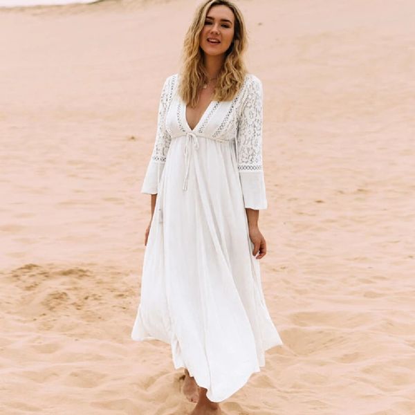 white rayon beach long dress swimwear tunics kaftan wear cover ups robe de plage saida praia #q274 210420, White;black
white rayon beach long dress swimwear tunics kaftan wear cover ups robe de plage saida praia #q274 210420, White;black