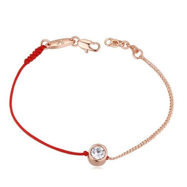 classic copper 6mm cz crysatl charm bracelet red rope chain link bangle fashion women simple jewelry accessory bracelets, Golden;silver
classic copper 6mm cz crysatl charm bracelet red rope chain link bangle fashion women simple jewelry accessory bracelets, Golden;silver