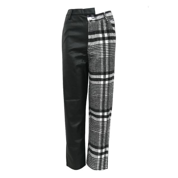 superaen new europe fashion plaid women ankle length pants leather asymmetric ladies high waist casual autumn 200930, Black;white
superaen new europe fashion plaid women ankle length pants leather asymmetric ladies high waist casual autumn 200930, Black;white