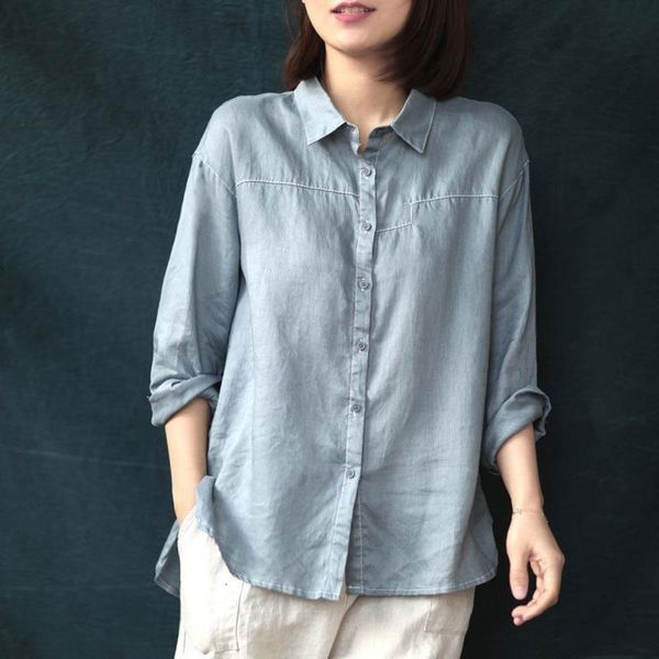 shirts arrival of spring arts style women's linen shirt from vintage long turn-down collar loose bluffs femme m248, White
shirts arrival of spring arts style women's linen shirt from vintage long turn-down collar loose bluffs femme m248, White