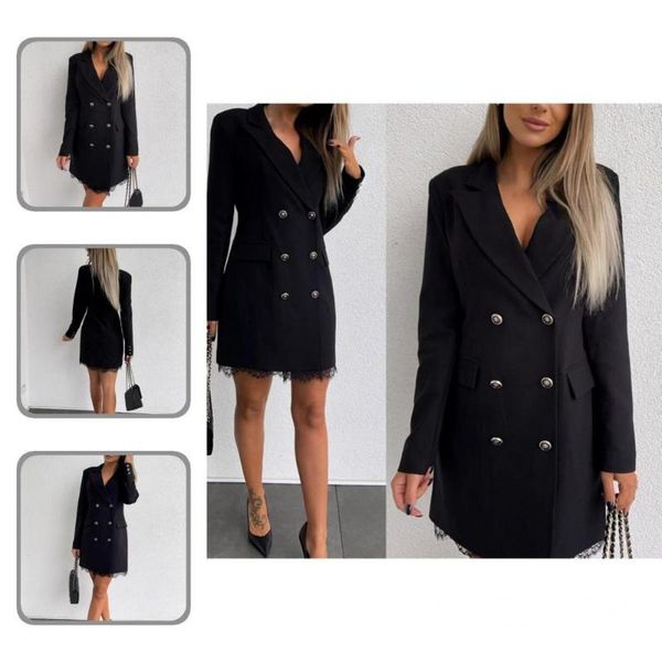 women's suits & blazers jacket slim autumn winter double-breasted buttons elegant blazer office lady for dating, White;black
women's suits & blazers jacket slim autumn winter double-breasted buttons elegant blazer office lady for dating, White;black