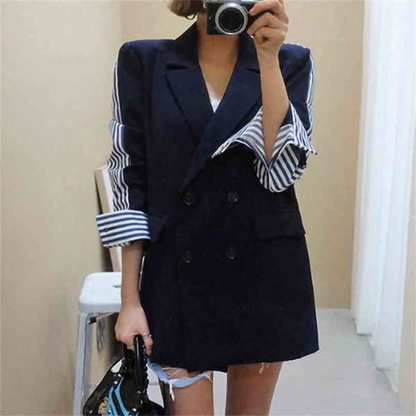 spring autumn suit turn-down collar long sleeve double breasted splicing blazer women casual coat fb700 210427, White;black
spring autumn suit turn-down collar long sleeve double breasted splicing blazer women casual coat fb700 210427, White;black