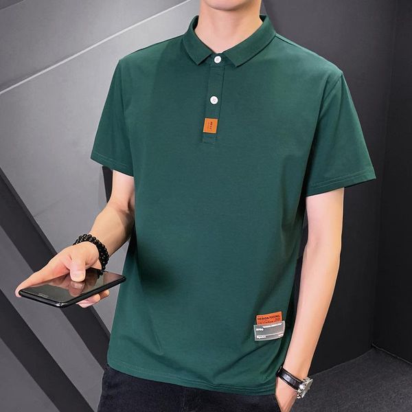 men's polos streetwear business shirt lapel short sleeve t-shirt female students summer blouse korean style clothing, White;black
men's polos streetwear business shirt lapel short sleeve t-shirt female students summer blouse korean style clothing, White;black