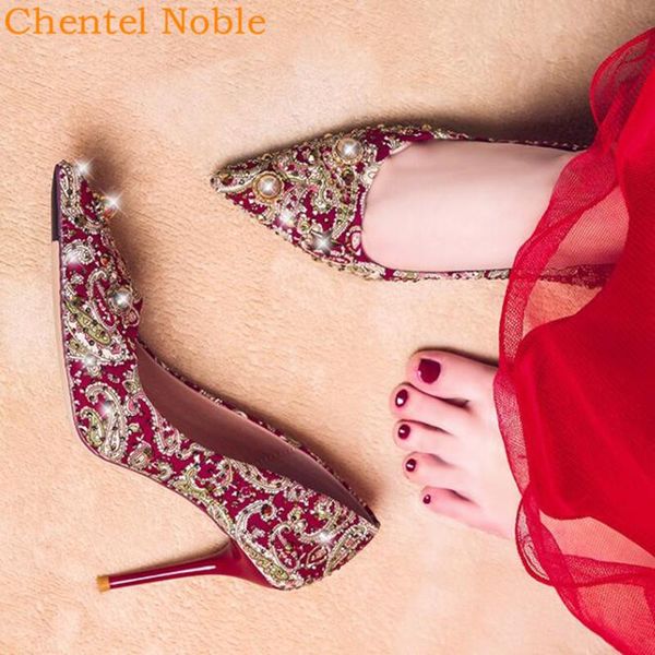 dress shoes chentel ladies designer crystal women leather high heels pearl fashion wedding pumps 35-40 size four style red, Black
dress shoes chentel ladies designer crystal women leather high heels pearl fashion wedding pumps 35-40 size four style red, Black