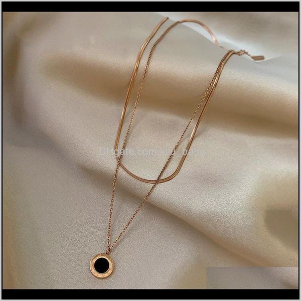 pendant necklaces & pendants drop delivery 2021 titanium steel fashion jewelry 2 layer roman numerals choker snake necklace nice gift for wo, Silver
pendant necklaces & pendants drop delivery 2021 titanium steel fashion jewelry 2 layer roman numerals choker snake necklace nice gift for wo, Silver