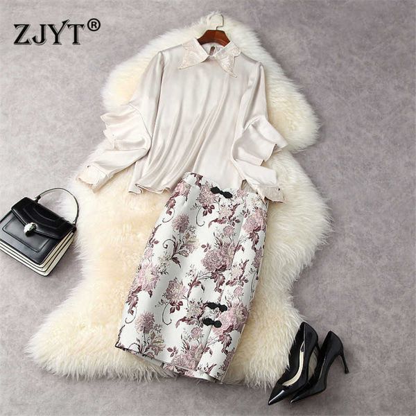 women fashion summer runway 2 piece set designers embroidery blouse and jacquard pencil skirt suit vintage office outfits 210601, White
women fashion summer runway 2 piece set designers embroidery blouse and jacquard pencil skirt suit vintage office outfits 210601, White
