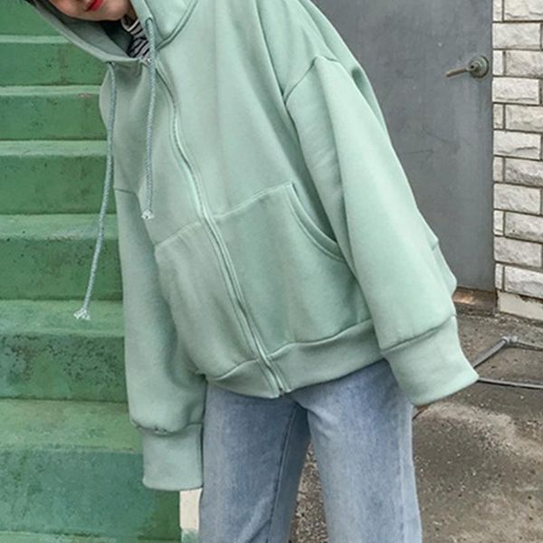women's hoodies & sweatshirts korean women autumn long sleeve jacket harajuku solid color oversized loose zip up sweatshirt thicken lin, Black
women's hoodies & sweatshirts korean women autumn long sleeve jacket harajuku solid color oversized loose zip up sweatshirt thicken lin, Black