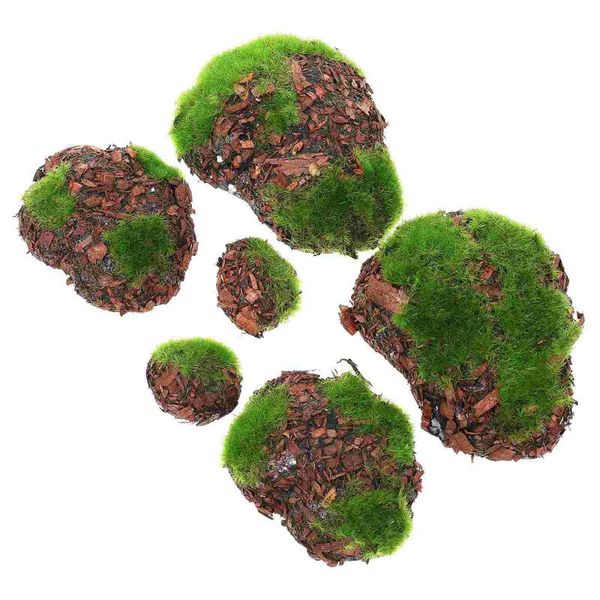 decorative flowers & wreaths 6pcs simulation moss rocks flocking mossy balls micro landscape decorations
decorative flowers & wreaths 6pcs simulation moss rocks flocking mossy balls micro landscape decorations