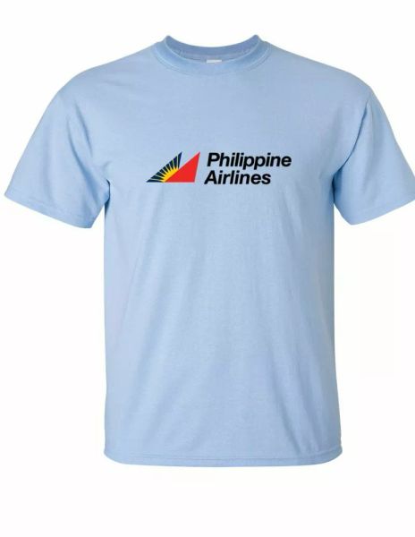 philippine airlines retro logo tee filipino red yellow sky blue cotton t-shirt, White;black 
philippine airlines retro logo tee filipino red yellow sky blue cotton t-shirt, White;black