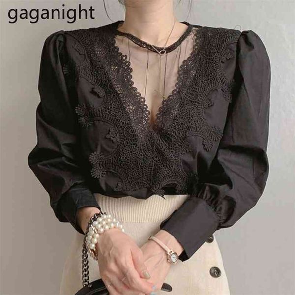 women french style elegant blouse solid v neck puff sleeve blouses lace patchwork office lady chic fall blusas 210601, White
women french style elegant blouse solid v neck puff sleeve blouses lace patchwork office lady chic fall blusas 210601, White