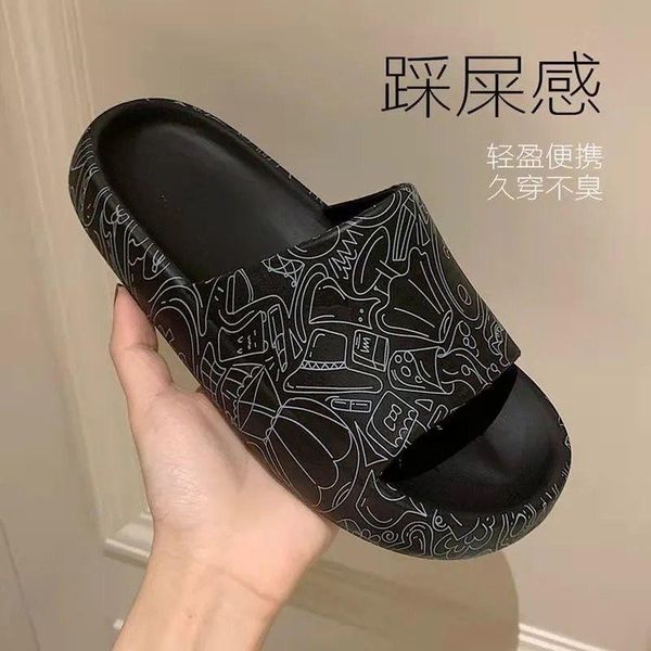 slippers color printing women men summer non-slip beach slide sandals flip flops cute graffiti thick sole comfort bathroom shoes, Black
slippers color printing women men summer non-slip beach slide sandals flip flops cute graffiti thick sole comfort bathroom shoes, Black