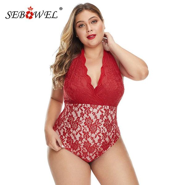 women's jumpsuits & rompers sebowel red/black plus size woman deep v neck floral lace lined bodysuit female backless sleeveless large b, Black;white
women's jumpsuits & rompers sebowel red/black plus size woman deep v neck floral lace lined bodysuit female backless sleeveless large b, Black;white