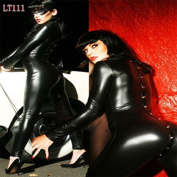 bodysuit women patent leather turtleneck long sleeve button wrap cosplay wear catsuit black dancewear, Black;white
bodysuit women patent leather turtleneck long sleeve button wrap cosplay wear catsuit black dancewear, Black;white