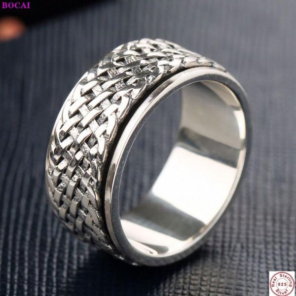 cluster rings real sterling silver s925 ring handmade retro thai personality rotatable woven rope wide argentum, Golden;silver
cluster rings real sterling silver s925 ring handmade retro thai personality rotatable woven rope wide argentum, Golden;silver