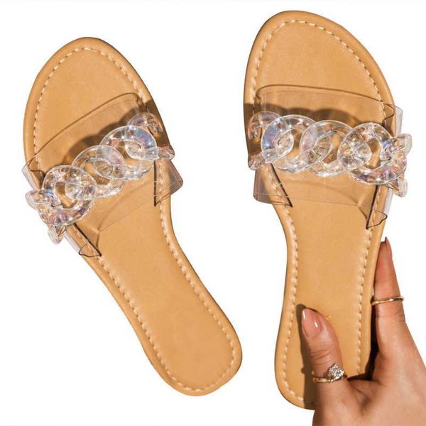 litthing summer womens roman style slippers transparent chain decoration flat outdoor womens sandals 2021 light beach slippers y0721, Black
litthing summer womens roman style slippers transparent chain decoration flat outdoor womens sandals 2021 light beach slippers y0721, Black