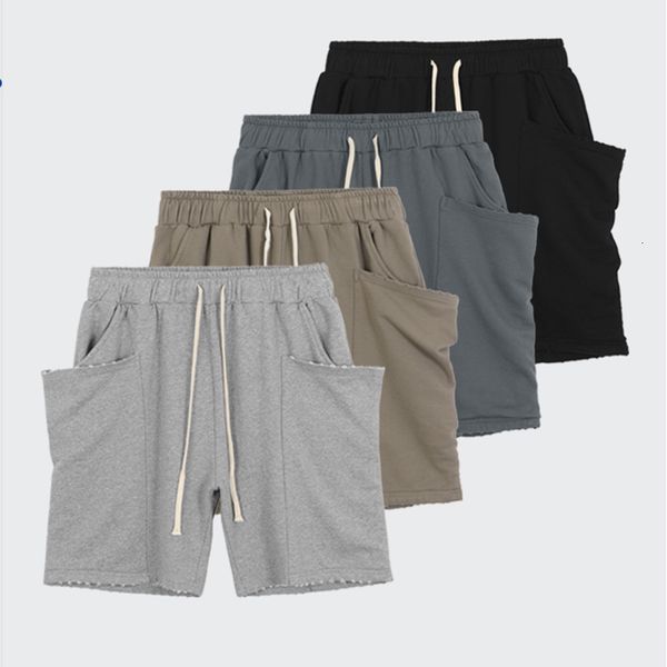 men's shorts large pockets terry cotton shorts casual men and women harajuku drawstring oversize straight knee length pants, White;black
men's shorts large pockets terry cotton shorts casual men and women harajuku drawstring oversize straight knee length pants, White;black