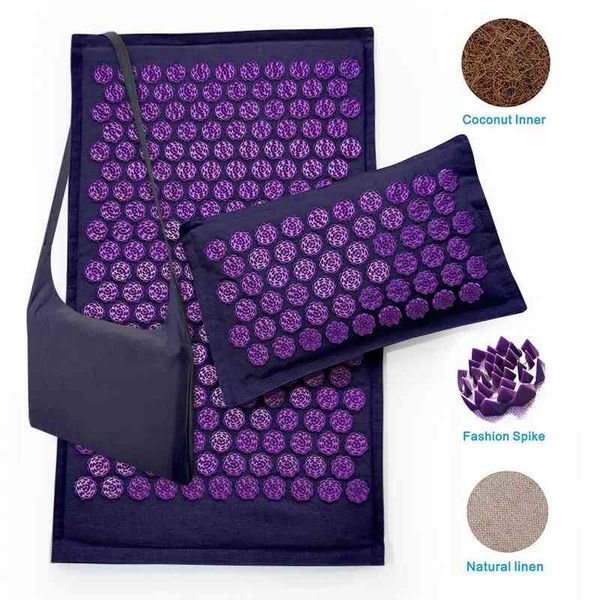 spike mat acupressure , massage acupuncture pillow set yoga needle relieve back, neck and sciatic pain, relax muscles
spike mat acupressure , massage acupuncture pillow set yoga needle relieve back, neck and sciatic pain, relax muscles